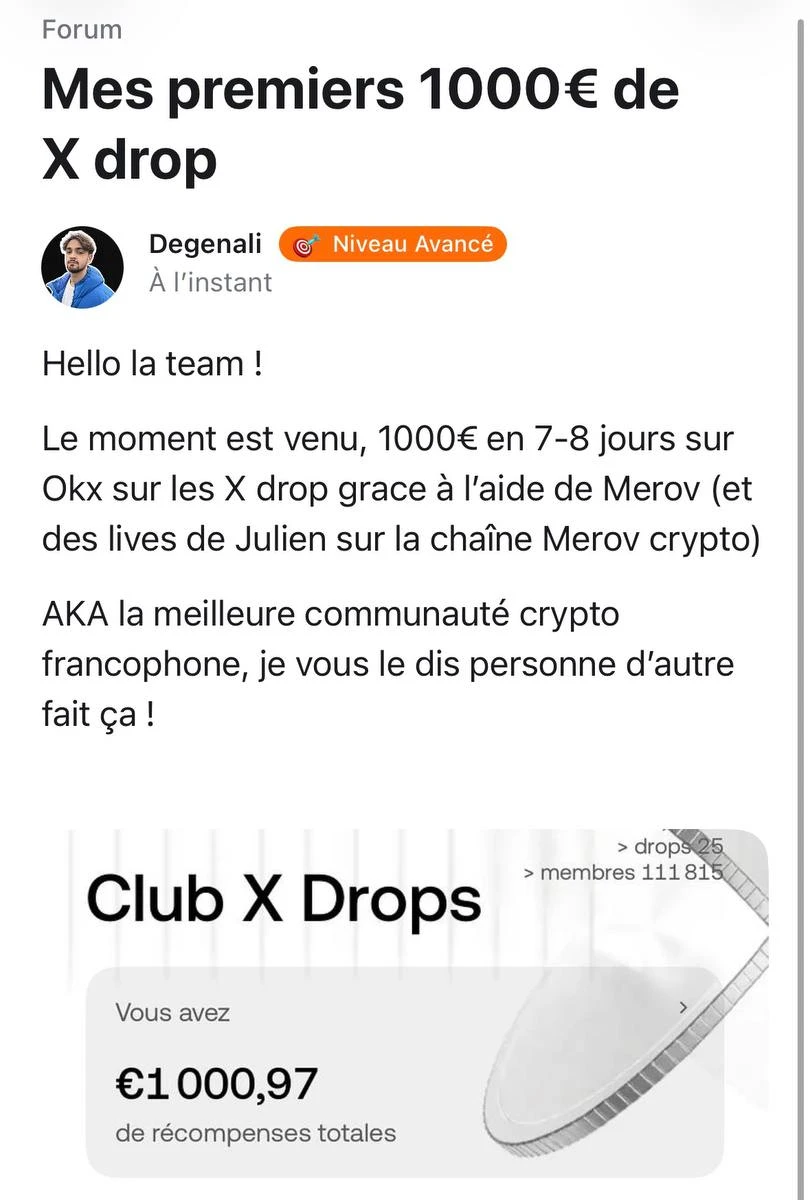 Capture du message de Degenali