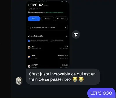 Capture du message de Harry C.